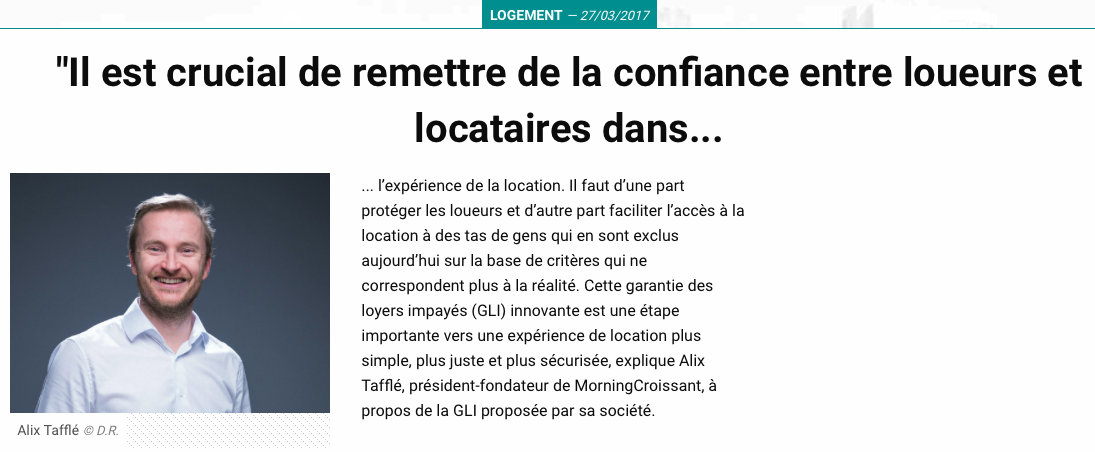 Article sur MorningCroissant