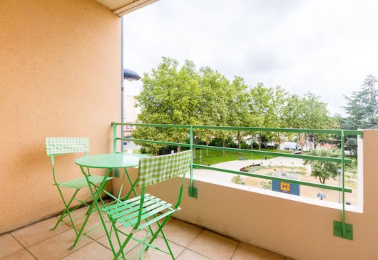Appart 2 chambres, balcon cent