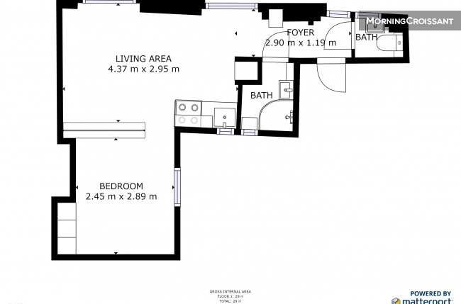 Appartement 28m² - Montorgueuil