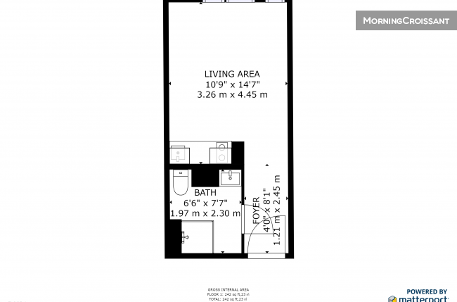 21m² proche gare RER C - Étudiants