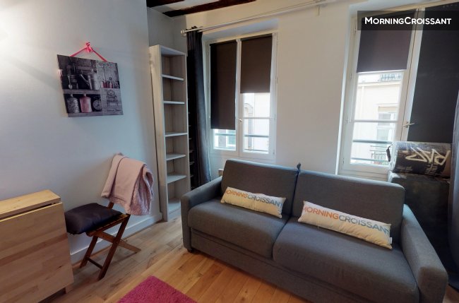 Studio traversant Paris 2ème