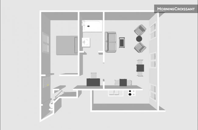 Meublé 1 chambre Le Marais St Paul
