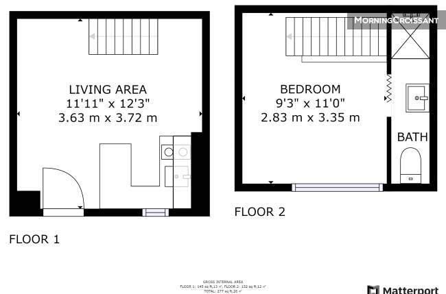 T2 duplex meublé centre Toulouse