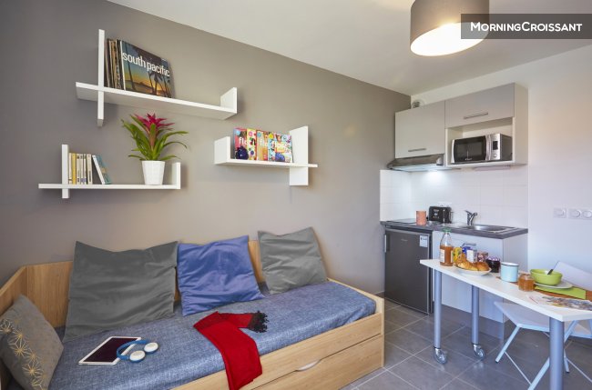 Studio tout équipé, résidence neuve