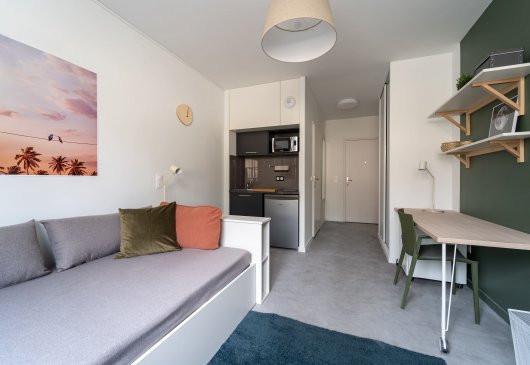 Studio meublé & équipé en résidence