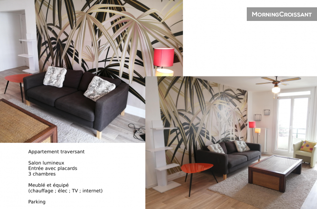 T4 65m² meublé - Bel Air Limoges
