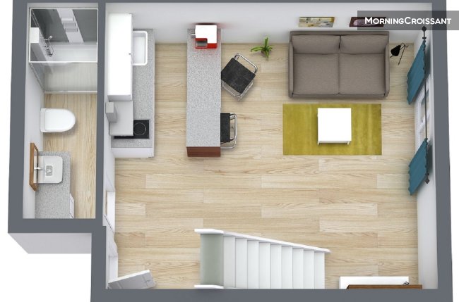 Studio Duplex de 20m2