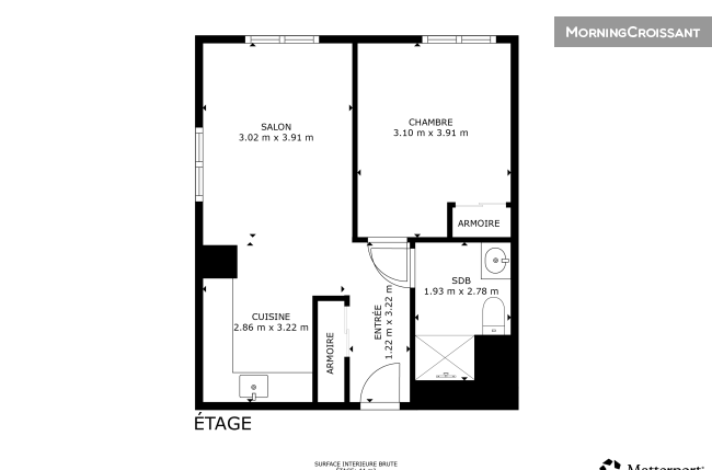 Charmant 2 pièces centre-ville