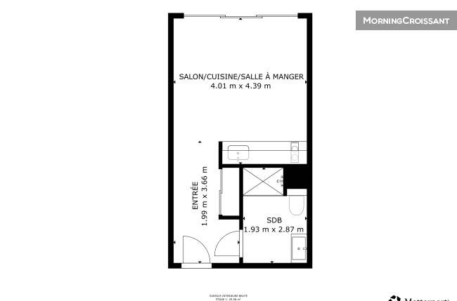 Studio meublé avec terrasse