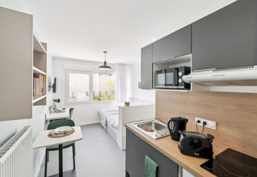 Studio lit simple en résidence