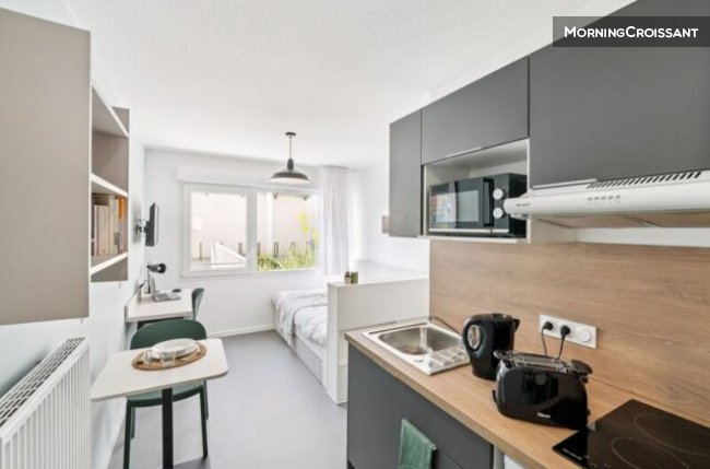 Studio lit simple en résidence