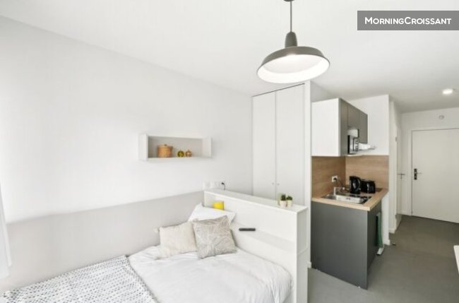 Studio lit simple en résidence