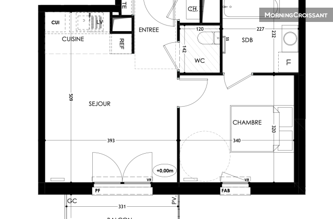 T2 neuf meublé balcon parking