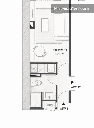 Studio 17m Meublé Cordeliers Lyon 2