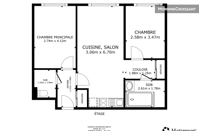 Magnifique 3 pièces