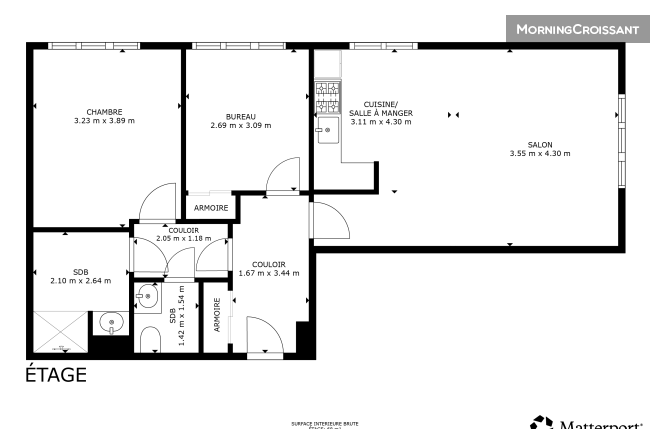 T3 neuf avec services