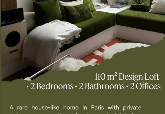 Loft meublé 110m² Paris 20e
